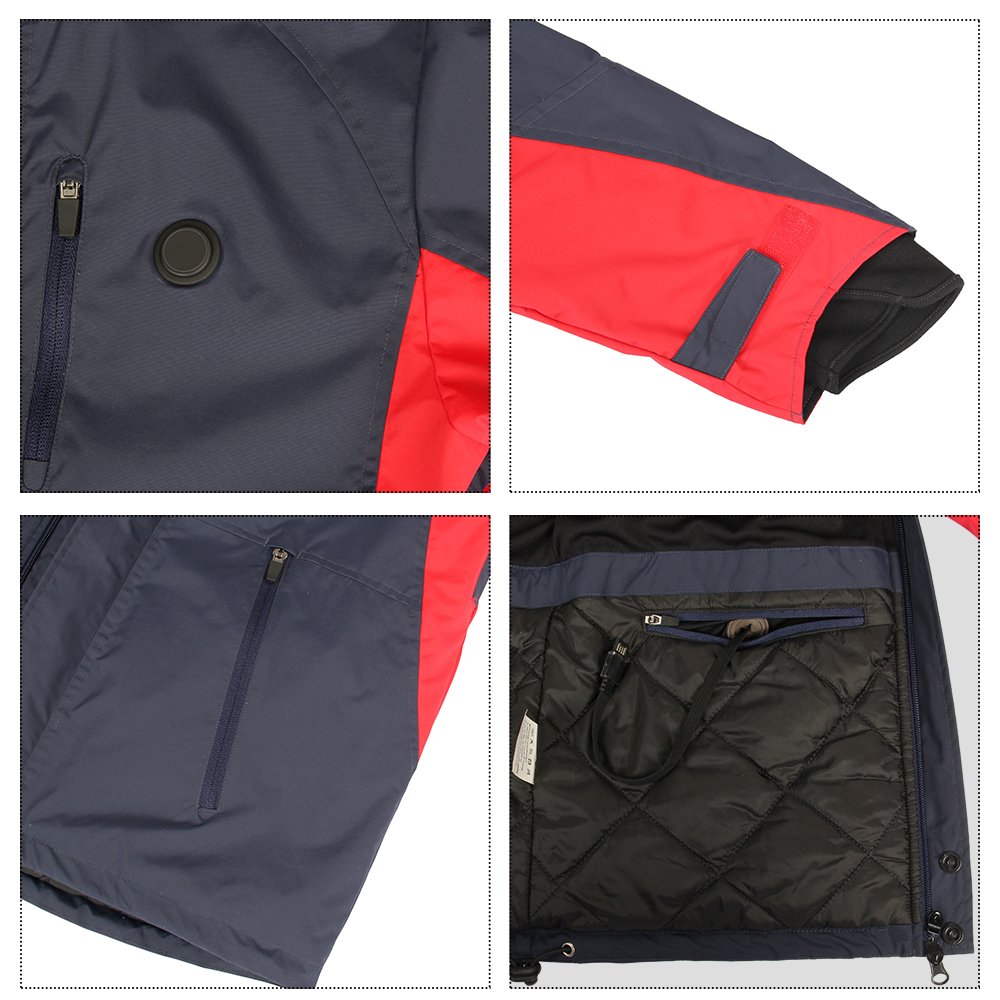 Custom Breathable Zipper Coat Hoodie Men Casual Self Heated Jacket Winter Lightweight WaterWindproof Daily Ski Hiking outdoor
