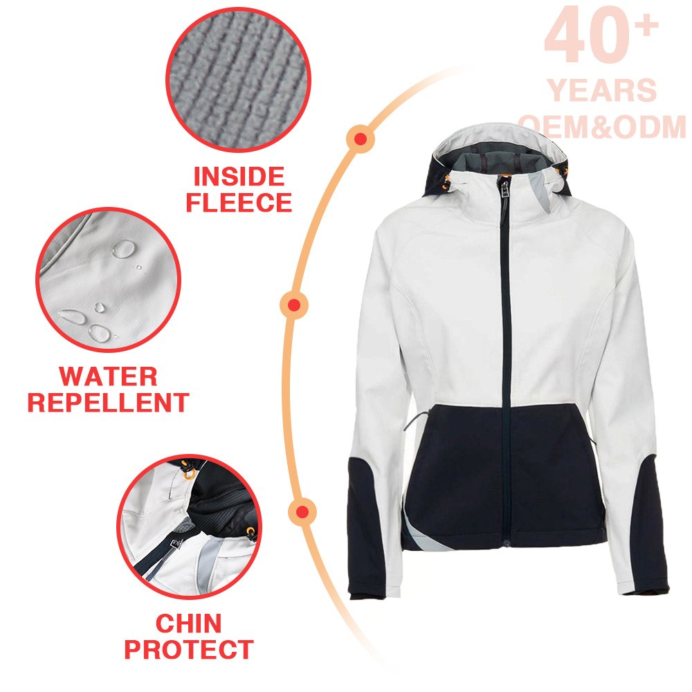 Professional outdoor clothing supplier hiking clothes woman water repellant soft shell jacket