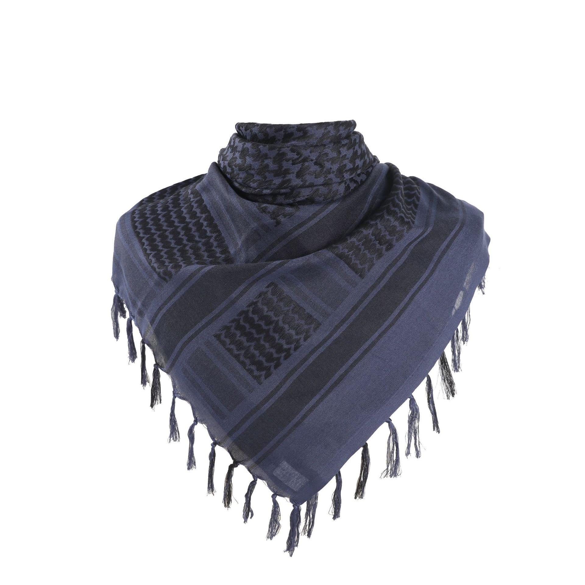 110x110cm 100%Cotton Outdoor Hiking Scarves Arabian Scarf Shemagh Tassel Men Women Bandana Scarf Tactical Shawl