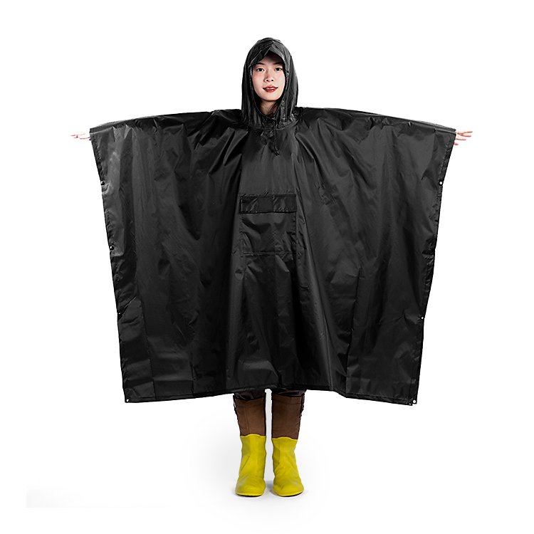 Custom Logo Hiking Camping Emergency Unisex Raincoat Poncho With Custom Print