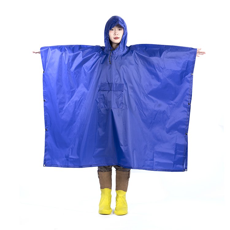 Custom Logo Hiking Camping Emergency Unisex Raincoat Poncho With Custom Print