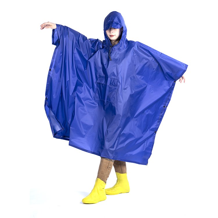 Custom Logo Hiking Camping Emergency Unisex Raincoat Poncho With Custom Print