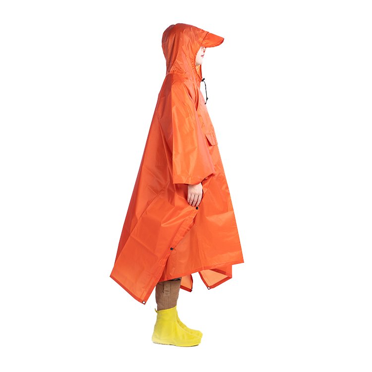 Custom Logo Hiking Camping Emergency Unisex Raincoat Poncho With Custom Print