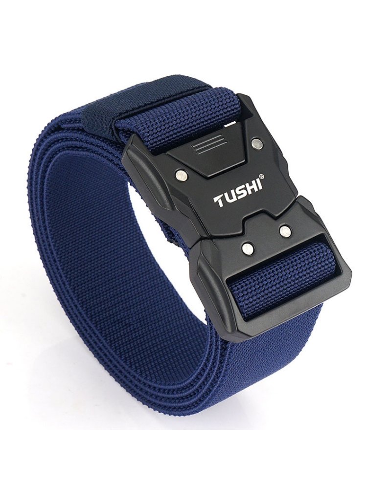 A man's tactical intubation of a nylon belt