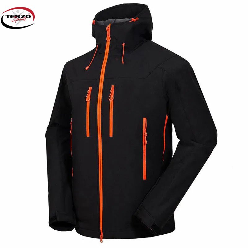 Plus Size Men's Outdoor Soft Shell Jacket Waterproof and Breathable Linen Material for Camping Mountaineering Tourism Sports