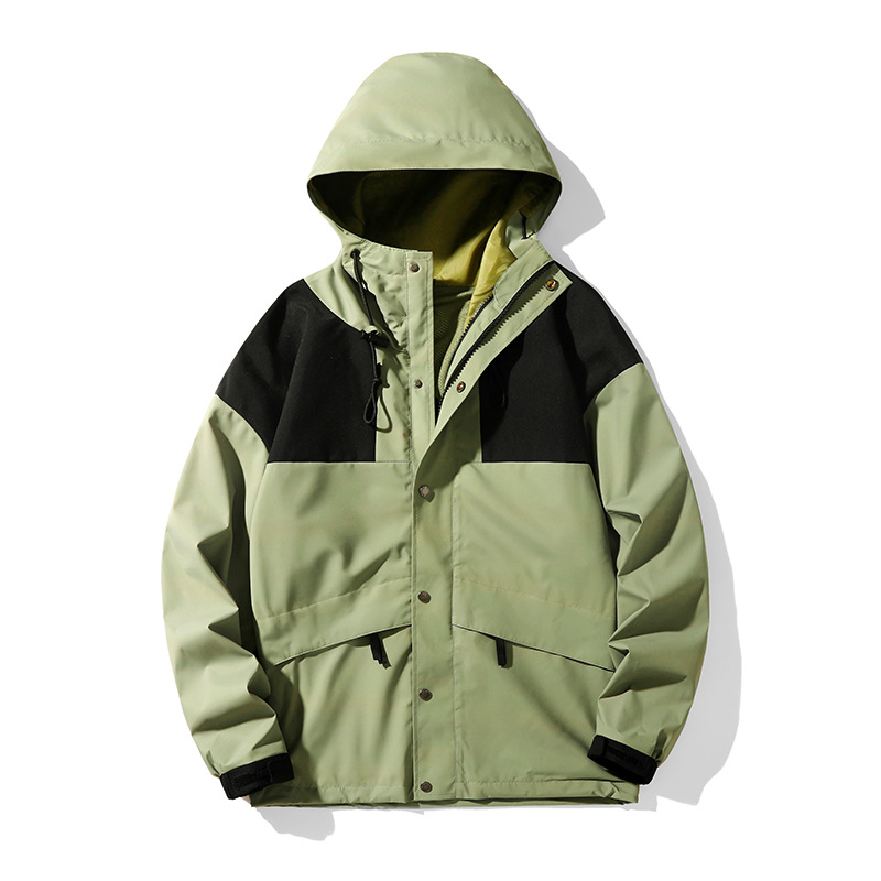 Sportswear Waterproof Hiking Jacket Outdoor Men's Breathable Hardshell Trench Jacket Lightweight Hooded Hardshell Jacket