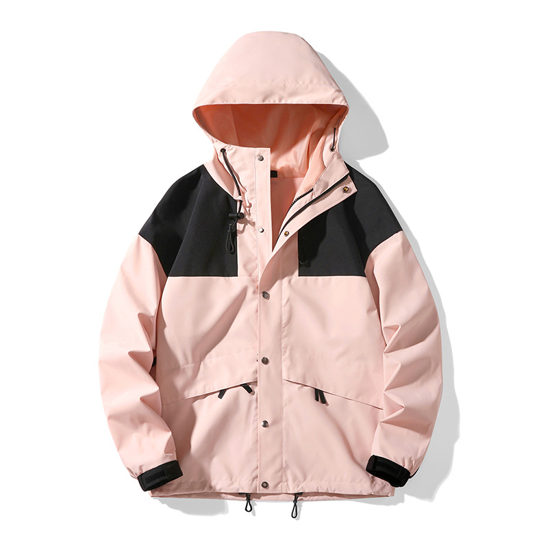 Sportswear Waterproof Hiking Jacket Outdoor Men's Breathable Hardshell Trench Jacket Lightweight Hooded Hardshell Jacket