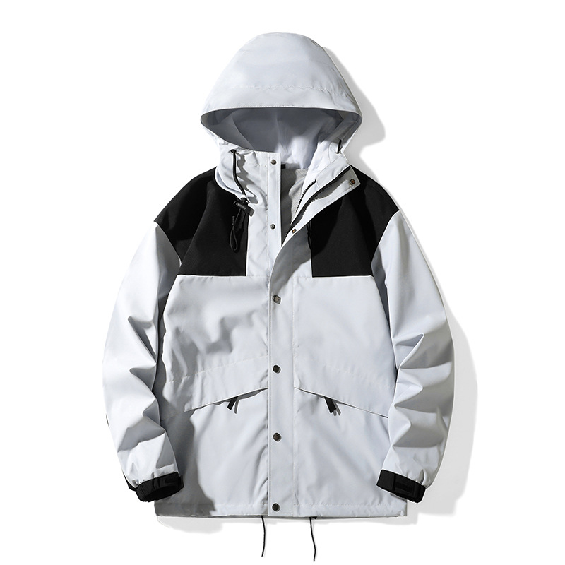 Sportswear Waterproof Hiking Jacket Outdoor Men's Breathable Hardshell Trench Jacket Lightweight Hooded Hardshell Jacket