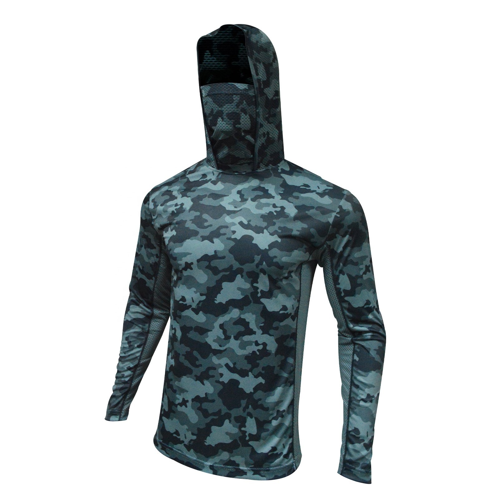Wholesale 150gsm Lightweight High Performance Camouflage Mens Long Sleeve SPF 50+ Men's Fishing Shirts