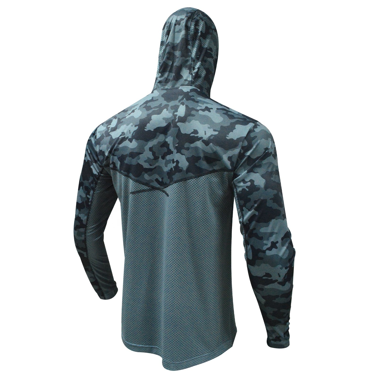 Wholesale 150gsm Lightweight High Performance Camouflage Mens Long Sleeve SPF 50+ Men's Fishing Shirts