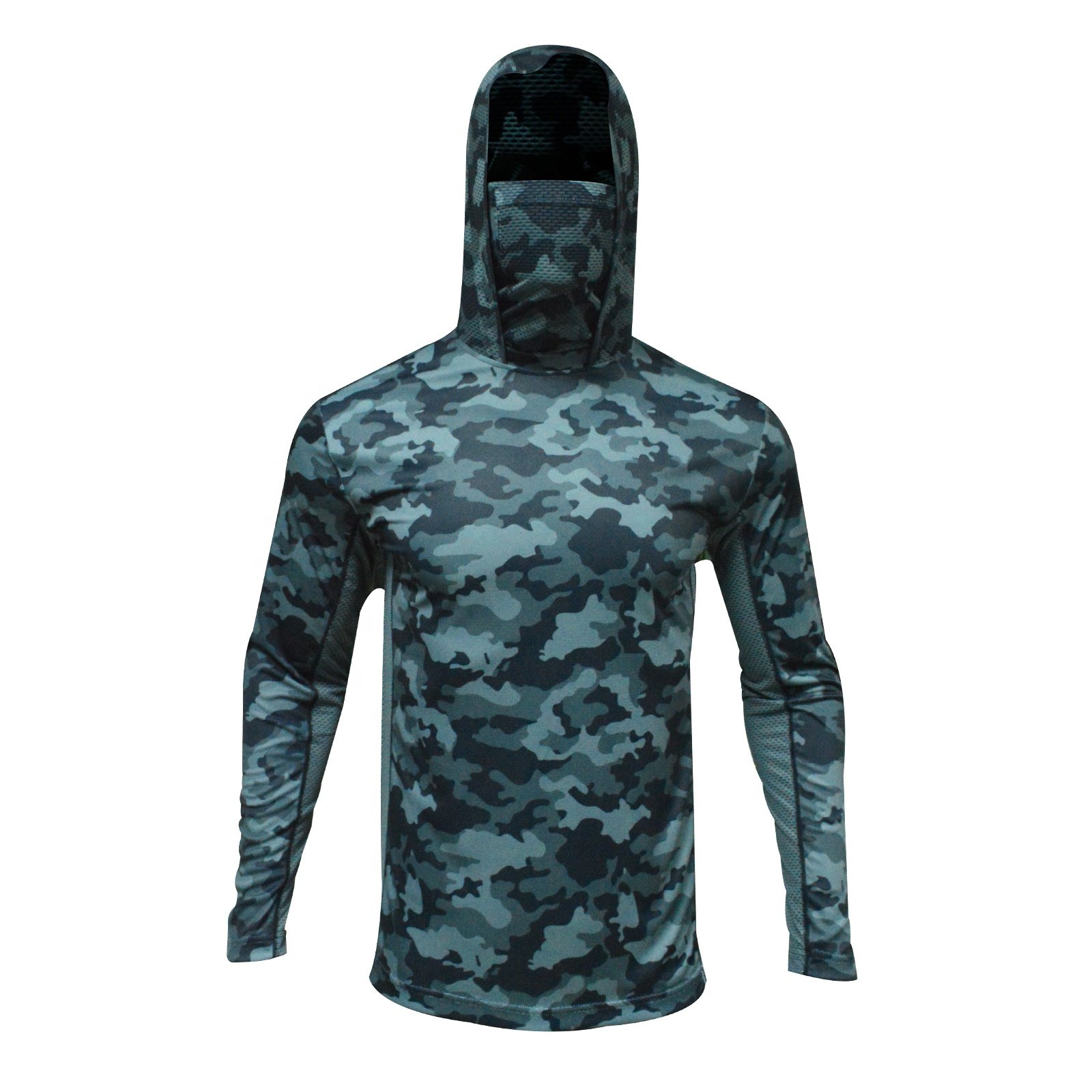 Wholesale 150gsm Lightweight High Performance Camouflage Mens Long Sleeve SPF 50+ Men's Fishing Shirts