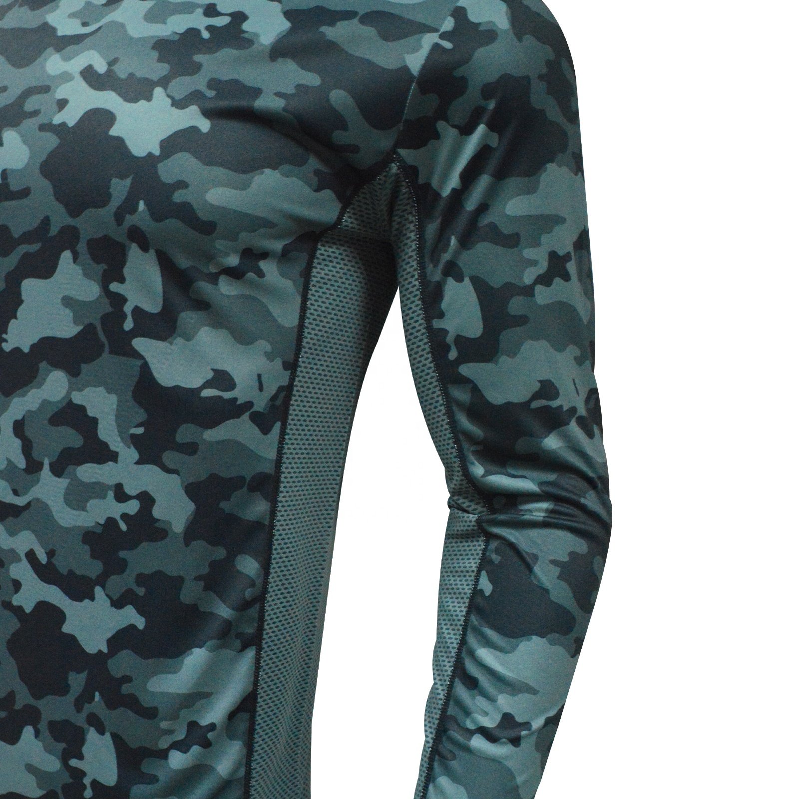 Wholesale 150gsm Lightweight High Performance Camouflage Mens Long Sleeve SPF 50+ Men's Fishing Shirts
