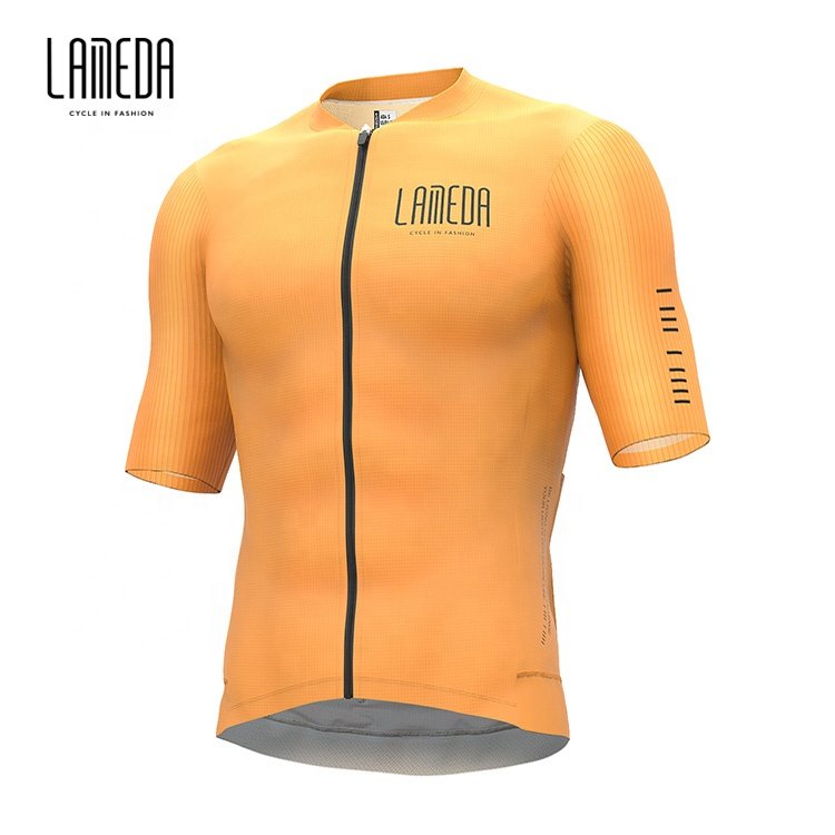 LAMEDA Yellow Quality Nice Looking Clothing Custom Sublimation Cycling Jersey Wear
