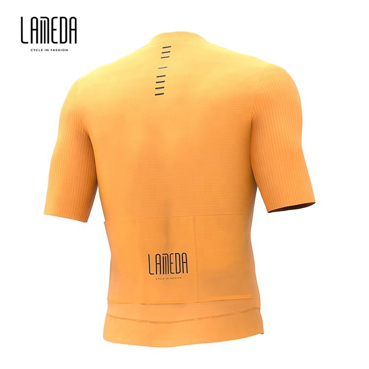 LAMEDA Yellow Quality Nice Looking Clothing Custom Sublimation Cycling Jersey Wear