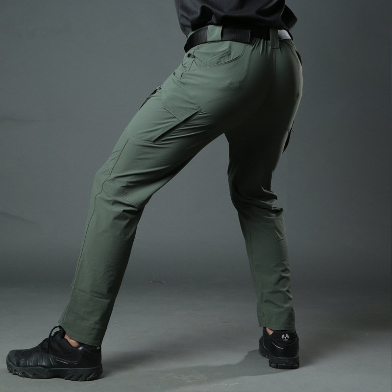 Men's Breathable Ribstop Elastic Quick Dry Tactical Pants Trousers Combat Pant Hiking Hunting Worker Pockets working Pant