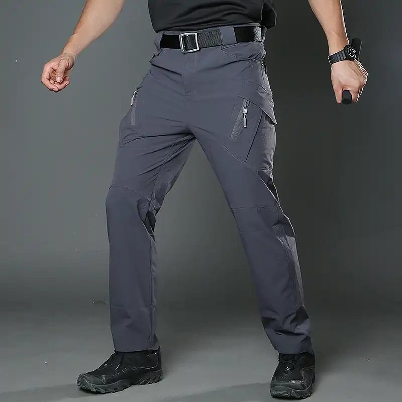 Men's Breathable Ribstop Elastic Quick Dry Tactical Pants Trousers Combat Pant Hiking Hunting Worker Pockets working Pant