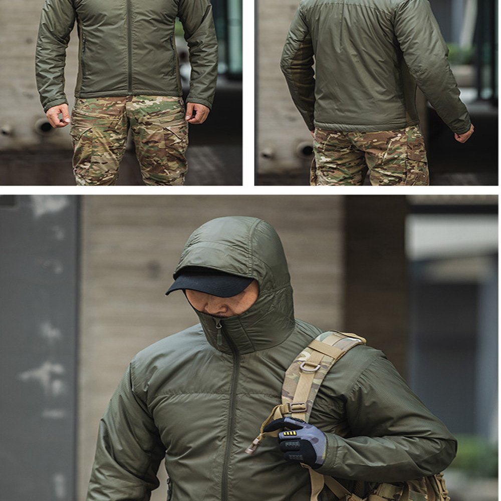 Men's Cotton Clothing Water Resistant Outdoor Hooded Windbreaker Hiking Tactical Jacket Coats