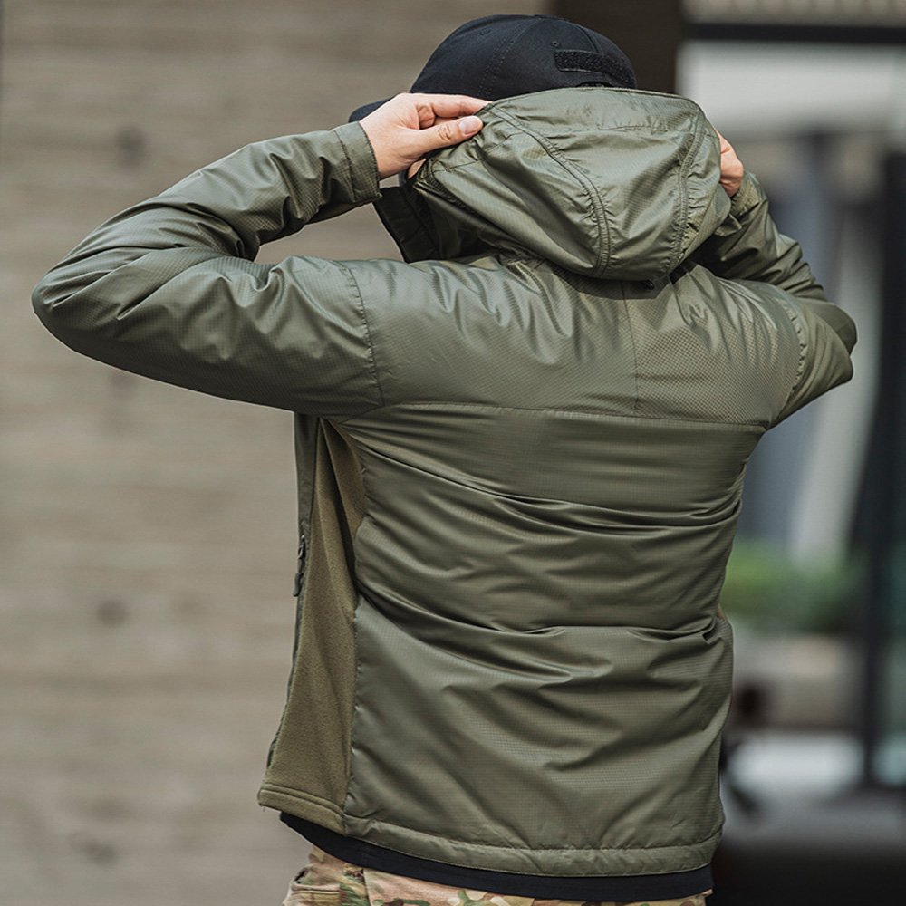 Men's Cotton Clothing Water Resistant Outdoor Hooded Windbreaker Hiking Tactical Jacket Coats