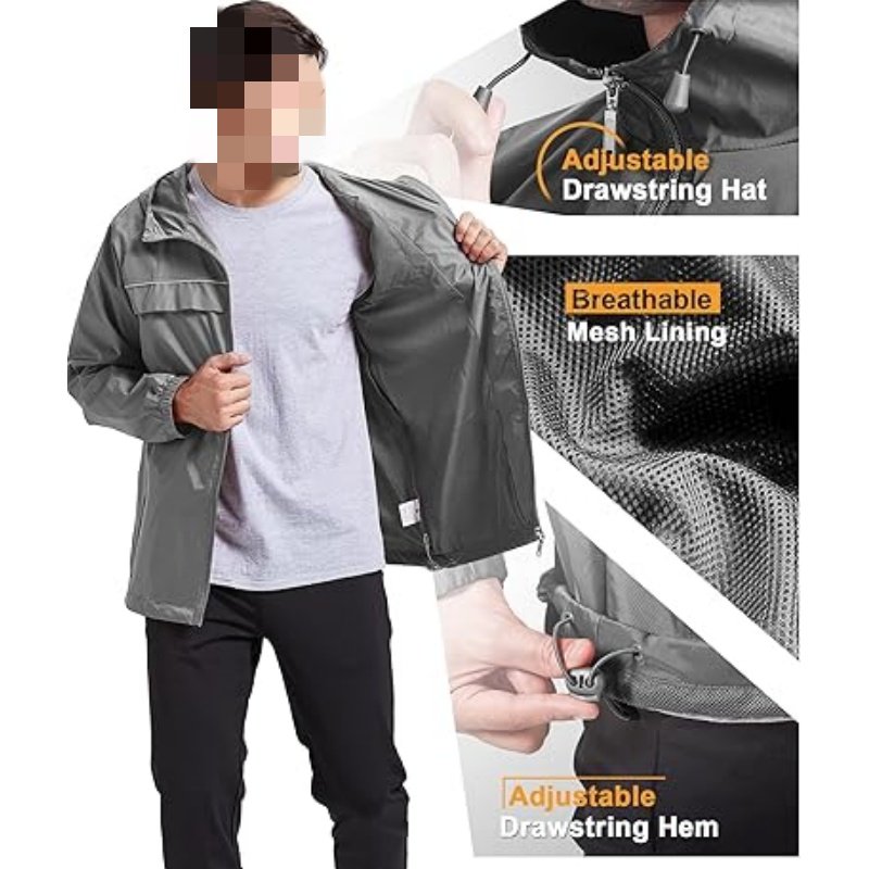 Wholesale Windbreaker Jackets Outdoor&hiking Clothing Fishing Jacket Waterproof Multi Pocket Travel Camping Lightweight Jacket