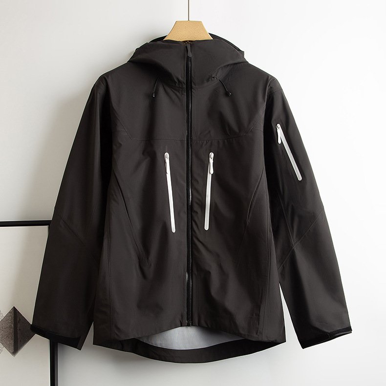 Lightweight Cycling Jackets Reflective Hooded Hiking Hoodies Unisex Fleece Lined Waterproof Wind Jacket Waterproof Rain Coat