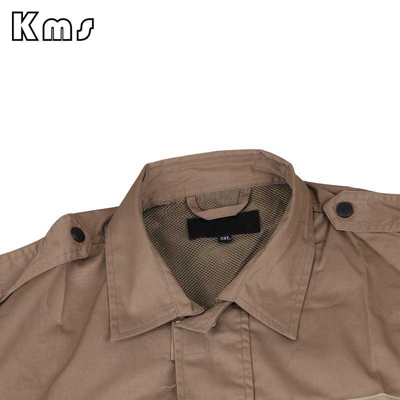 KMS Custom Wholesale Outdoor Khaki Combat Camouflage Uniforms Tactical Clothing For Security Guards Training/Hunting