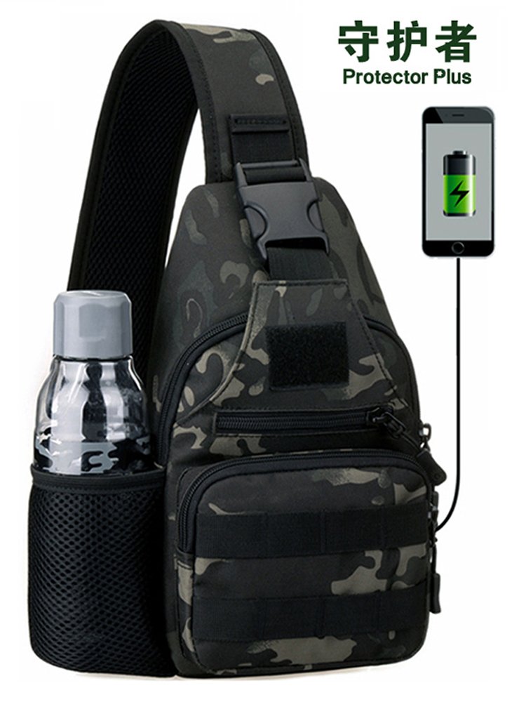 Guardian's chest bag, male one-shoulder slash, outdoor multi-purpose man's waist bag, tactical slingshot bag