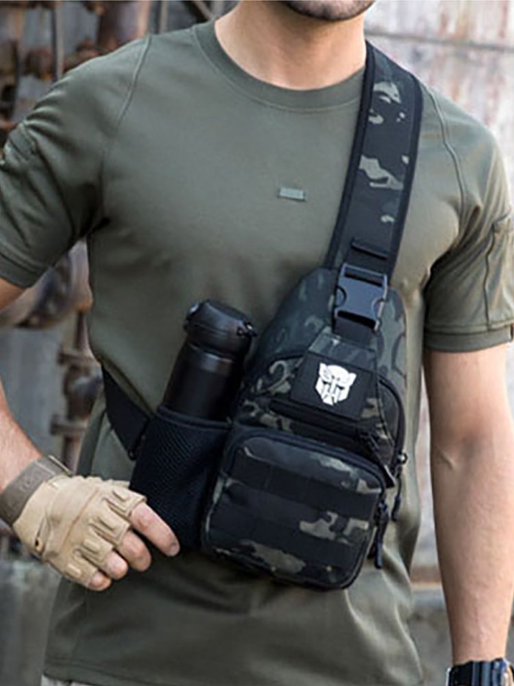 Guardian's chest bag, male one-shoulder slash, outdoor multi-purpose man's waist bag, tactical slingshot bag