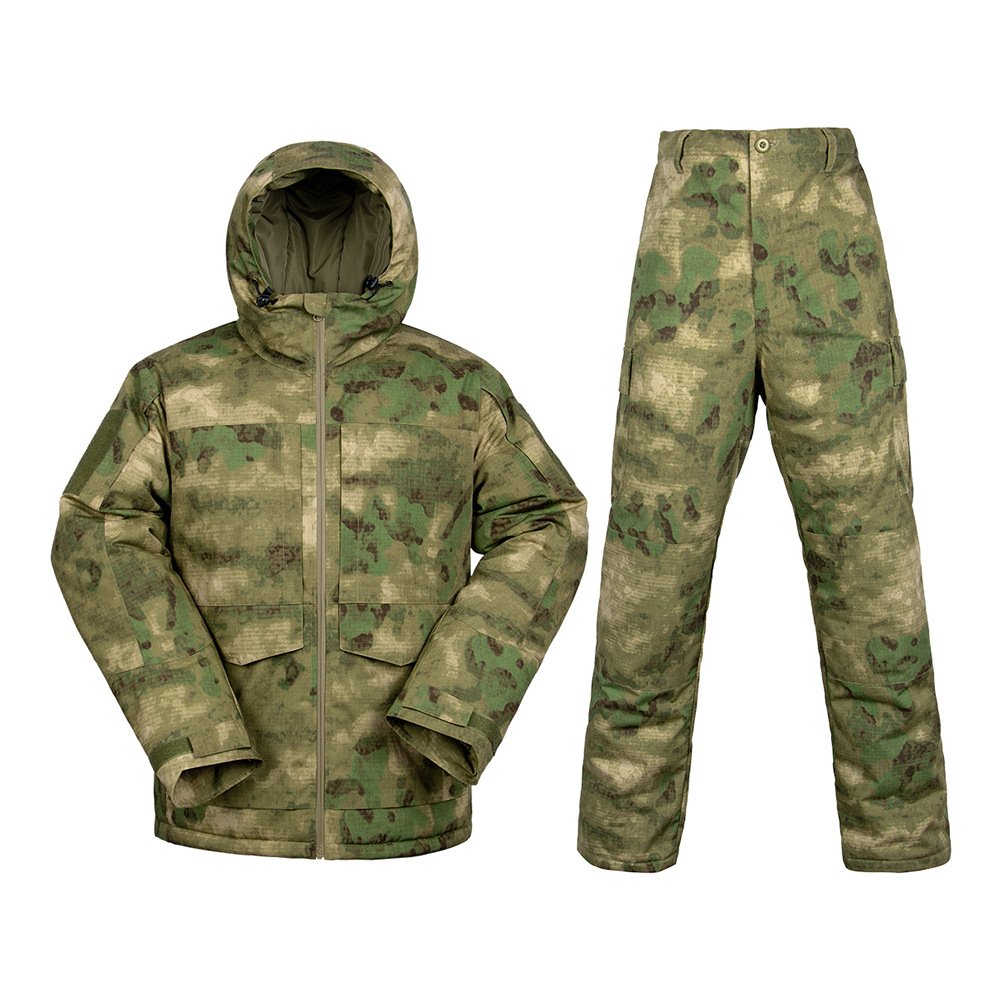 American Heavy-Duty Tactical Winter Jacket for Men Cotton Camouflage Casual Style Zipper Closure Thickened Polar Outdoor Coat
