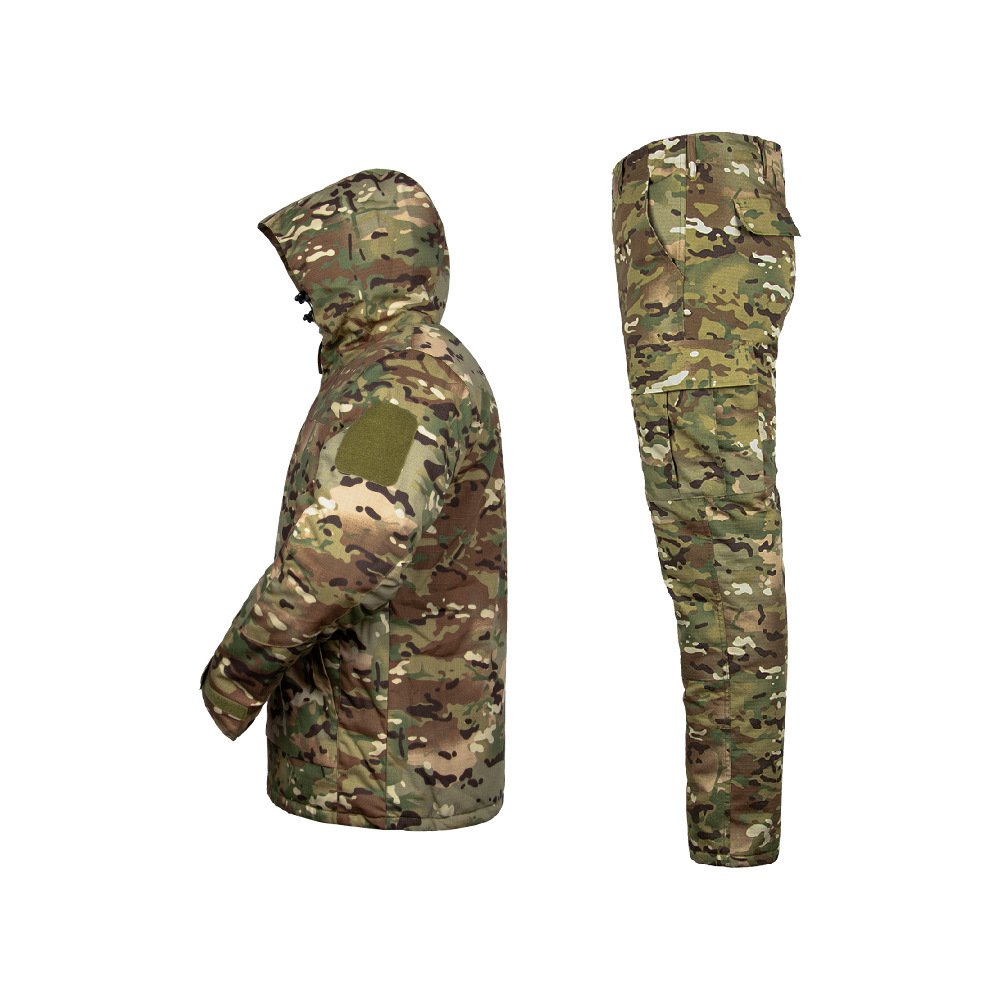 American Heavy-Duty Tactical Winter Jacket for Men Cotton Camouflage Casual Style Zipper Closure Thickened Polar Outdoor Coat