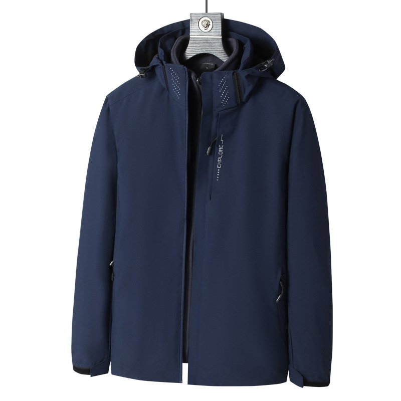 Unisex Three-in-One Detachable Two-Piece Winter Jacket Windproof Waterproof Outdoor Clothing for Men Women Mountaineer Travel