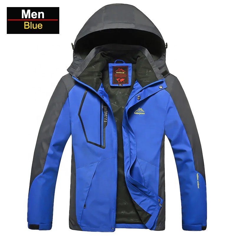 Custom Men's Waterproof Hiking Jacket Large Size Windproof Windbreaker Camping Hunting Running Trekking Fishing Coat Men Outdoor