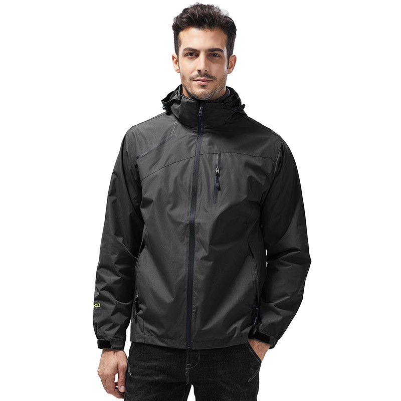 Men's Hooded Outdoor Cycling Hiking Rain Jacket Breathable Waterproof Windbreaker Men's Jackets