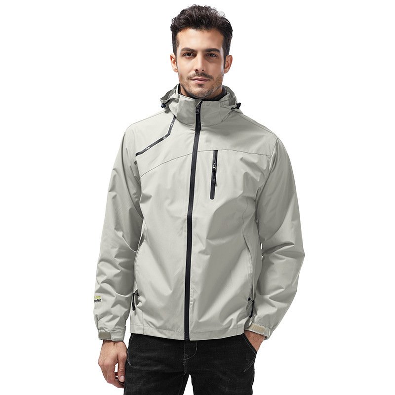 Men's Hooded Outdoor Cycling Hiking Rain Jacket Breathable Waterproof Windbreaker Men's Jackets