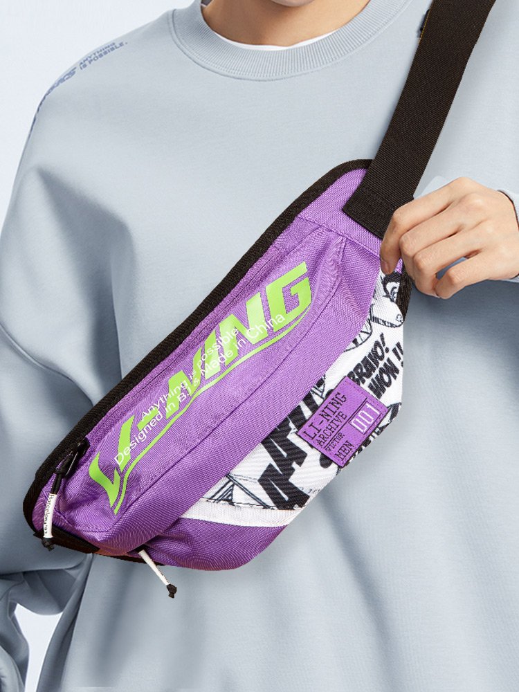Li Ning's waist bag, slashy chest bag, man's sports bag, new girl's mobile bag, multi-purpose one-shoulder bag