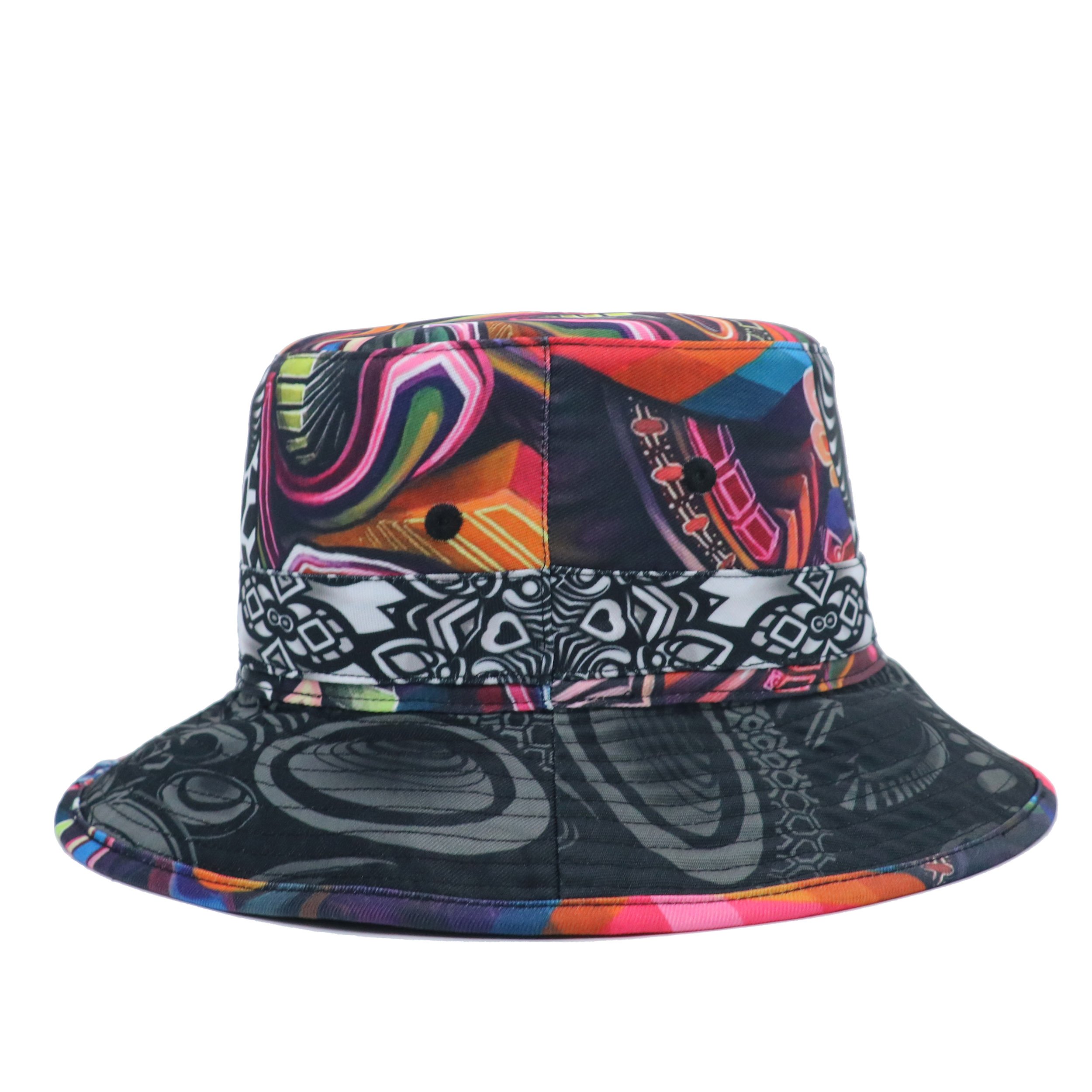 Two-sided Printing Golf Reversible Bucket Cap Hat Custom With Pocket