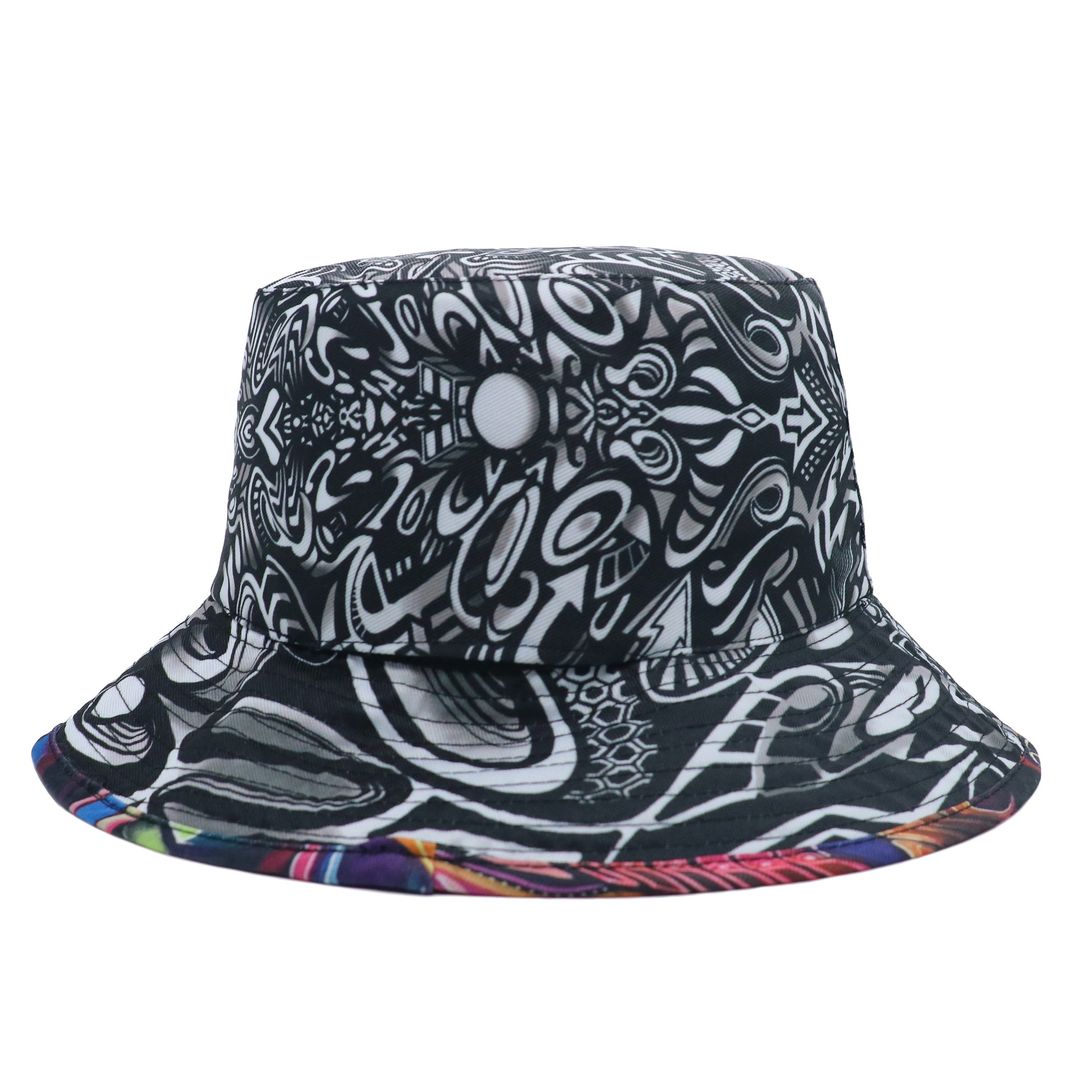 Two-sided Printing Golf Reversible Bucket Cap Hat Custom With Pocket