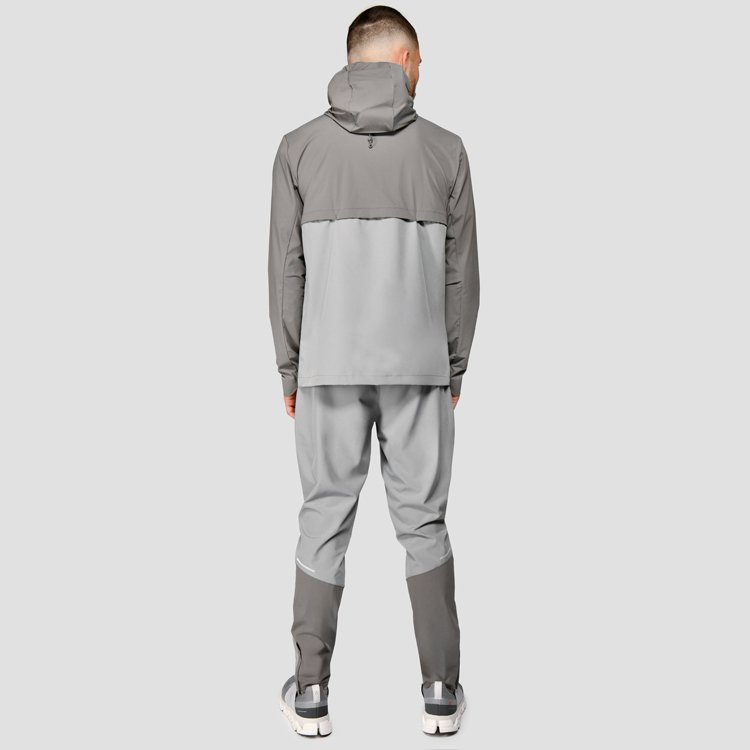 Custom Quick Dry Polyester Color Block Nylon 2 Piece Jogger Set Windbreaker Outdoor Sports Training Tracksuit Set For Men