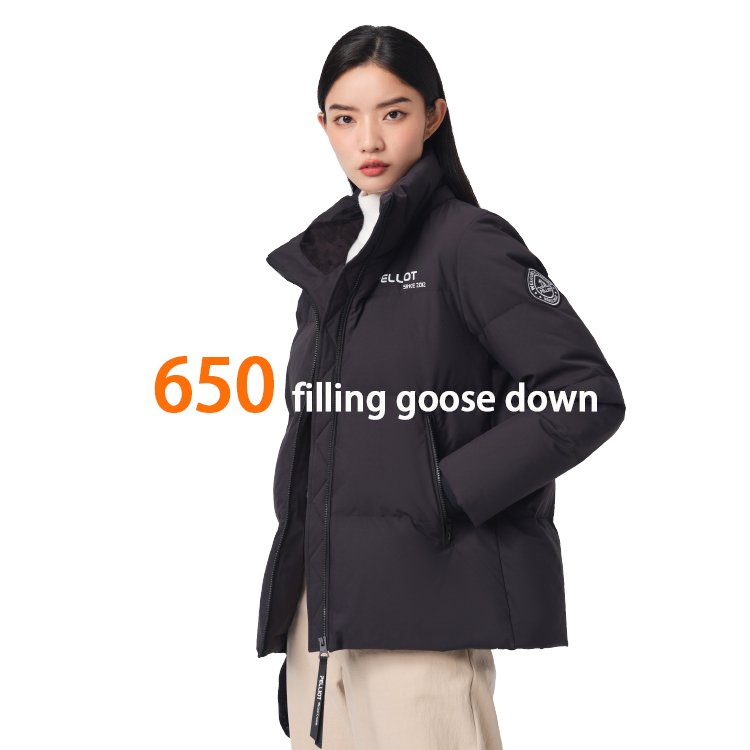 PELLIOT Print New Thickening Windproof Warm Ski Outdoor Women's Winter Hooded 650 Filling Goose Down Parka Puffer Jacket
