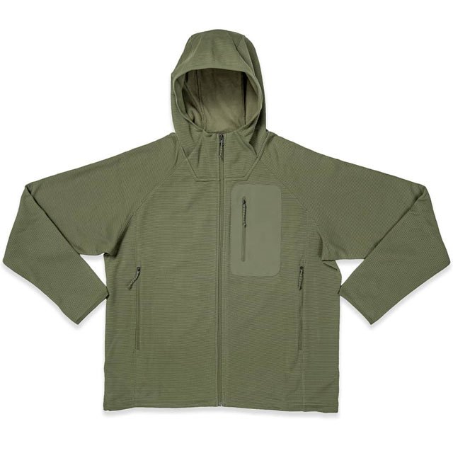 CONMR Ultra-Soft Microfleece Grid Lite Jacket Casual Style Softshell Water-Repellent Fleece Hunting Jacket with Zipper Closure