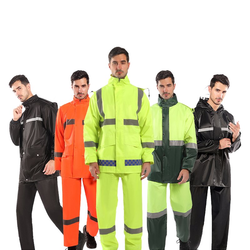 Hot Selling Impermeable Polyester Rain Suit Durable Waterproof Reusable Custom Adult Rain Coat Cycling Motorcycle Raincoat