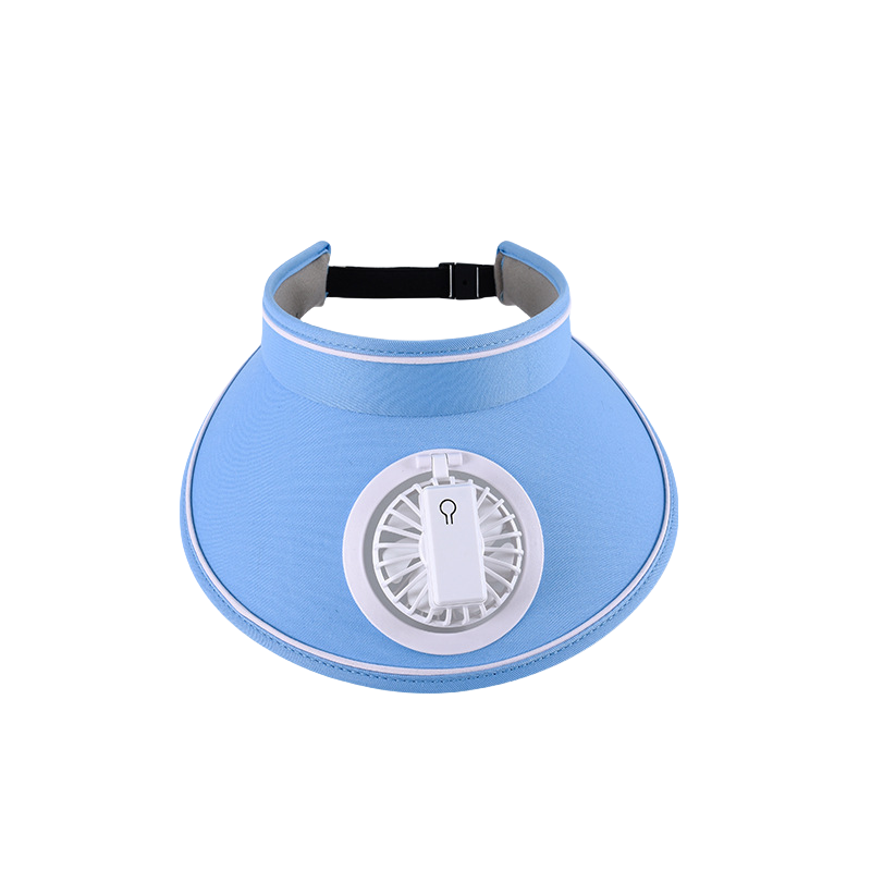 2024 Factory High Quality Portable Cap Outdoor Wearable Breathable Neck Fan Summer Unisex Plain Cooler Sun Visor Hats with Fan