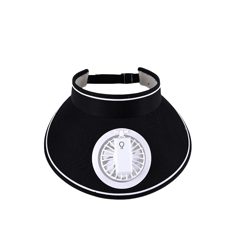 2024 Factory High Quality Portable Cap Outdoor Wearable Breathable Neck Fan Summer Unisex Plain Cooler Sun Visor Hats with Fan
