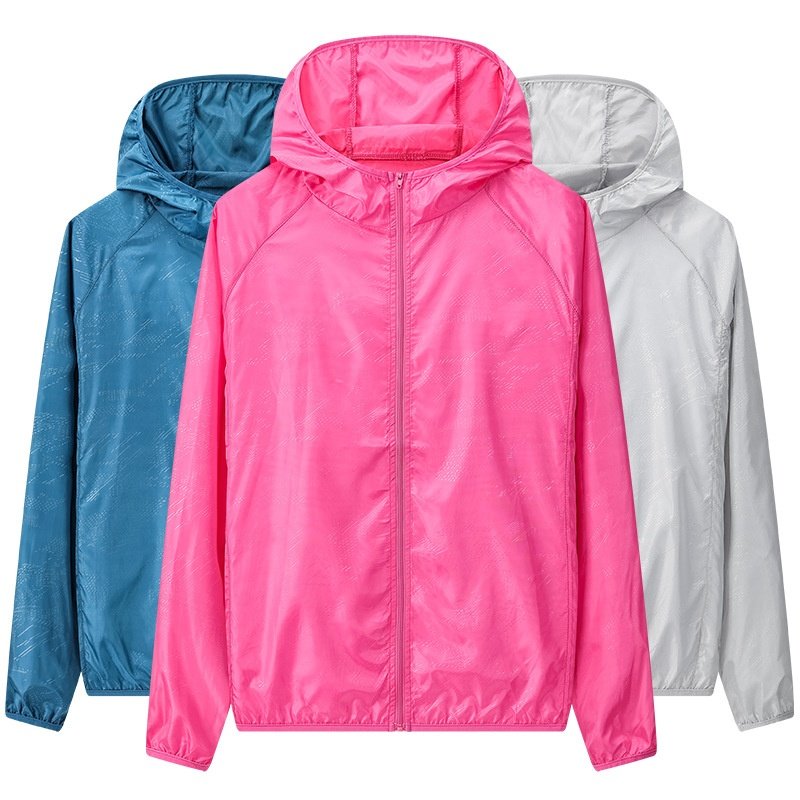 Wholesale Summer Unisex Outdoor Windbreaker Waterproof Rain Coat Lightweight Rash Guard Sun Protection Clothing Jacket