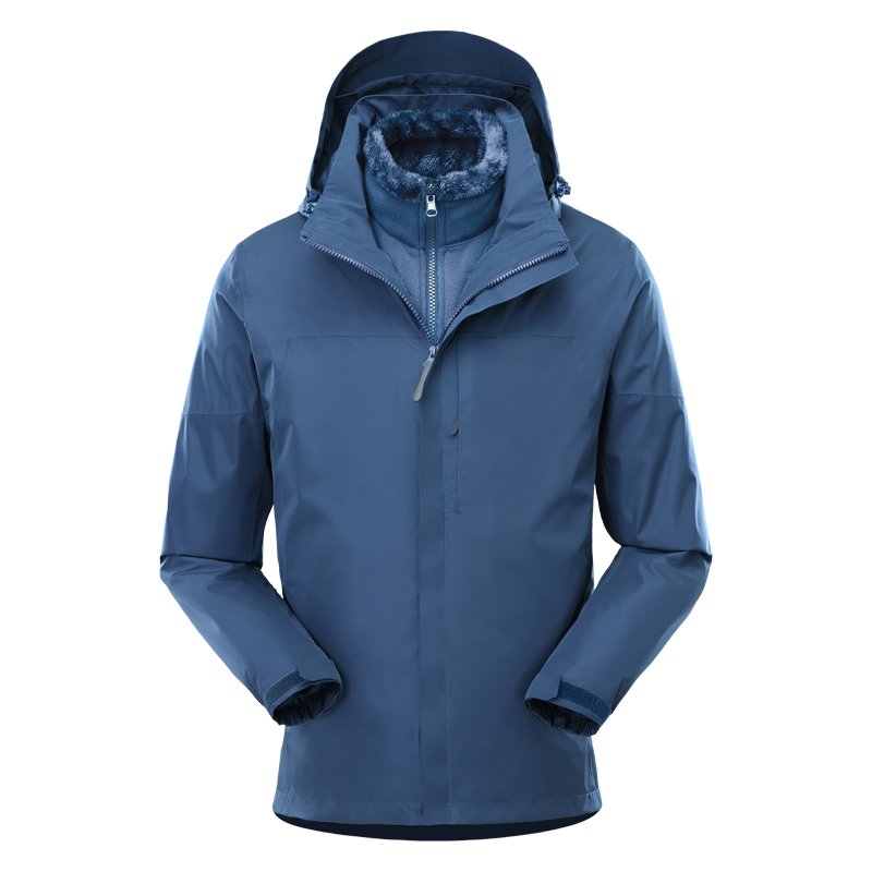 Outdoor Jacket Three-in-One Jacket Mountaineering Outdoor Hiking Special 100% Polyester for Men
