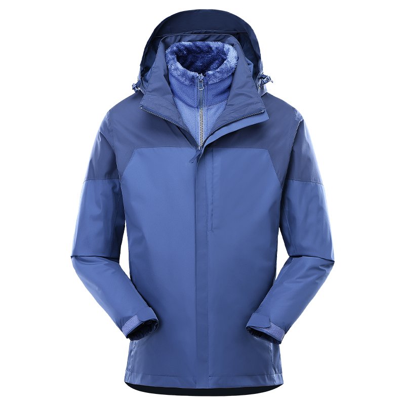 Outdoor Jacket Three-in-One Jacket Mountaineering Outdoor Hiking Special 100% Polyester for Men