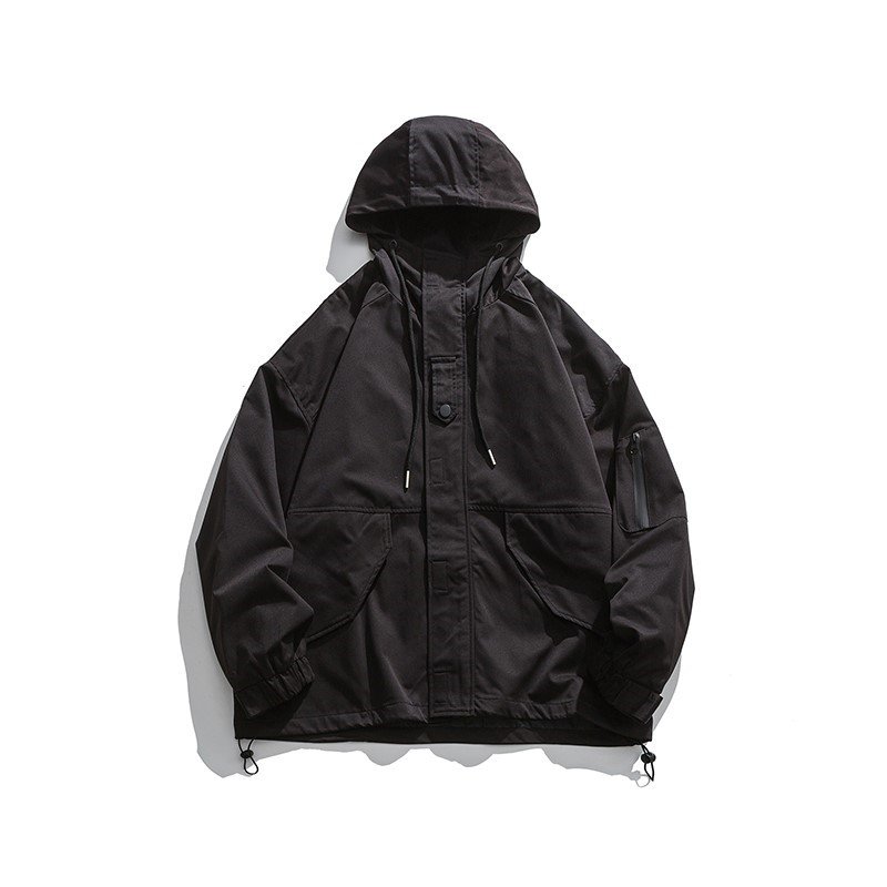 Men's Mountain Waterproof Jacket Outdoor Waterproof Hard Shell Hooded Jacket Running Hiking Rain Jacket
