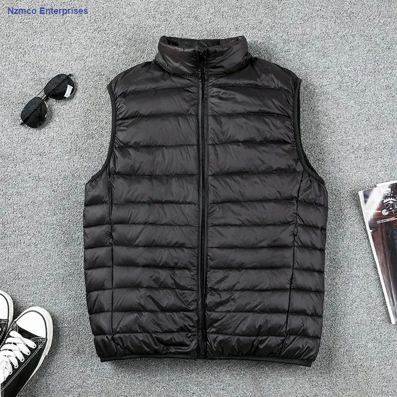 Winter Men Duck Down Vest 2023 Coat Ultralight Sleeveless Puffer Vest Jacket ultra thin warm lightweight down jacket Waistcoat