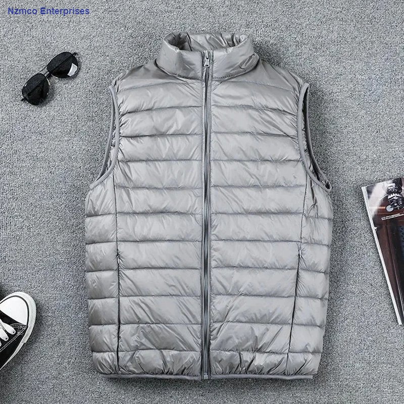 Winter Men Duck Down Vest 2023 Coat Ultralight Sleeveless Puffer Vest Jacket ultra thin warm lightweight down jacket Waistcoat