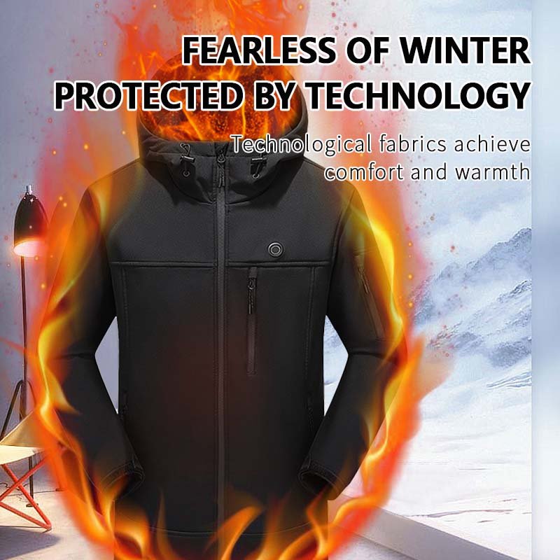Winter Unisex Lightweight Electric Heated Clothing Intelligent Keep Thermal Hoodie Coat Heated Jacket