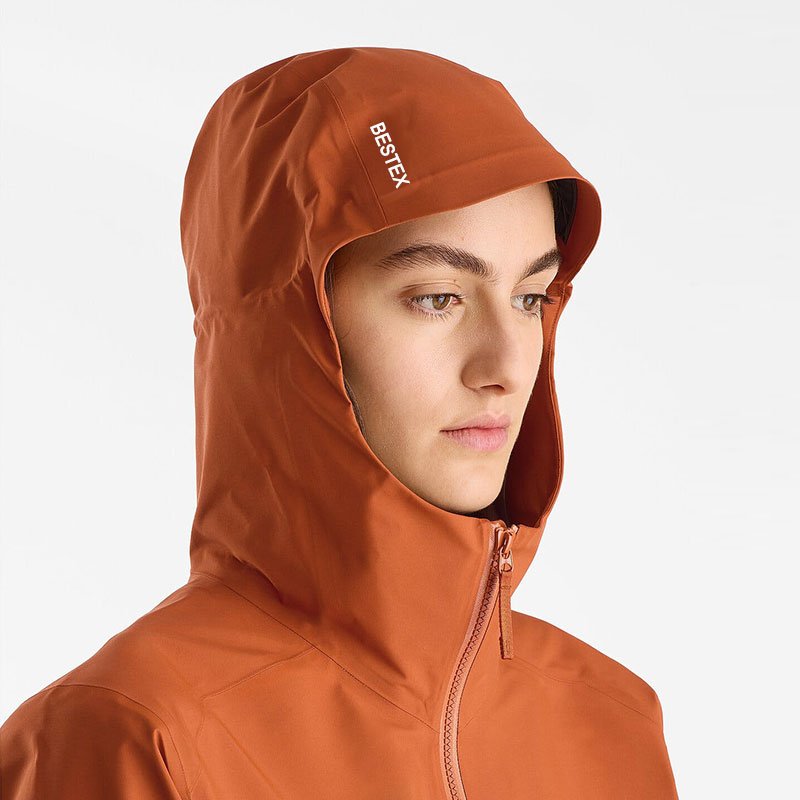 Bestex Custom Logo Hiking Jackets Waterproof Shell Outdoor Clothing Zipper Armpit Hiking Jacket Waterproof for Women